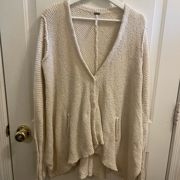 Free People Shark Bite Hem Cardigan - Picture 3 of 8
